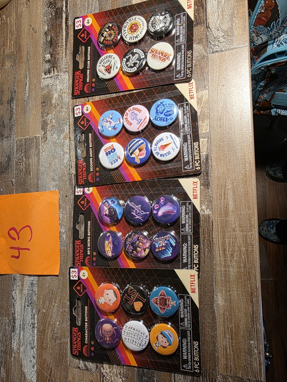 Netflix Stranger Things Party Button Pack - Multicolor Assortment